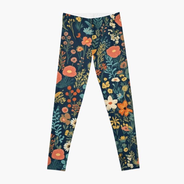 Popping Moody Floral  Leggings for Sale by TigaTiga