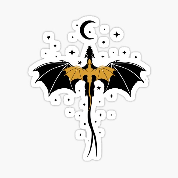 Black And Gold Starry Dragons Sticker For Sale By Celticrose