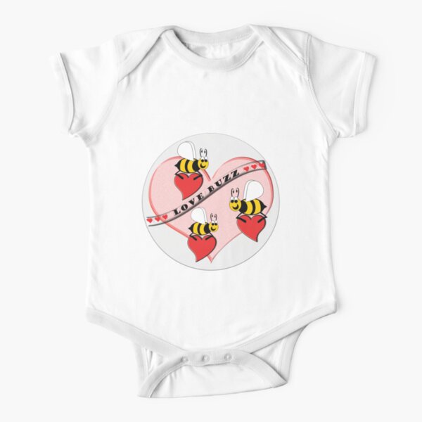 Love Buzz Short Sleeve Baby One-Piece