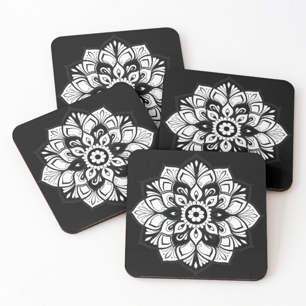 Item preview, Black and White Mandala Artwork designed and sold by ArtbyAiGallery.