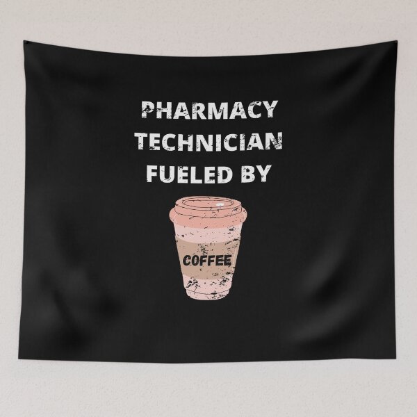 Item preview, Cool Pharmacy Technician coffee fueled Retro Vintage designed and sold by Jeangel97.