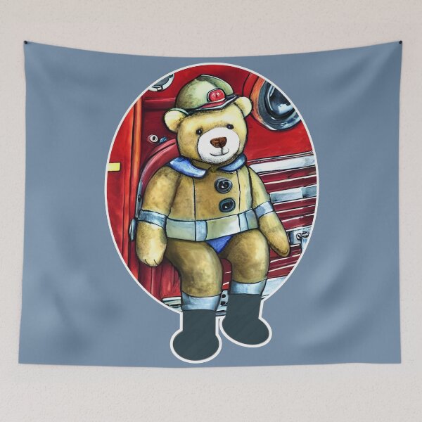 Item preview, firefighter bear in his truck designed and sold by Astralia.