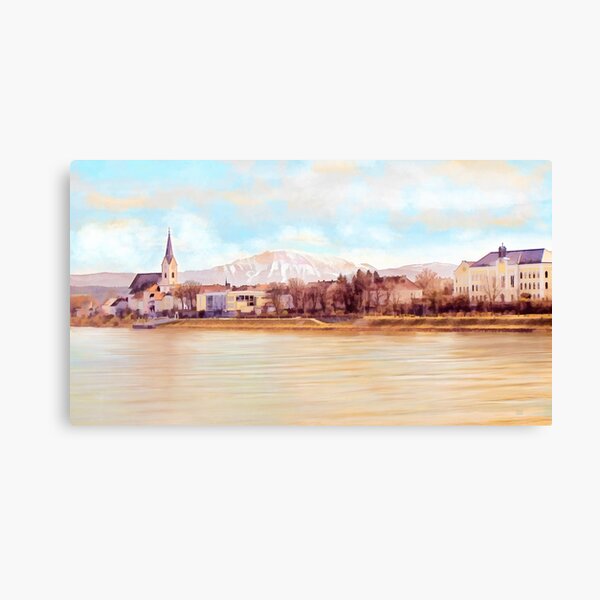 Ybbs an der Donau mit Oetscher Canvas Print