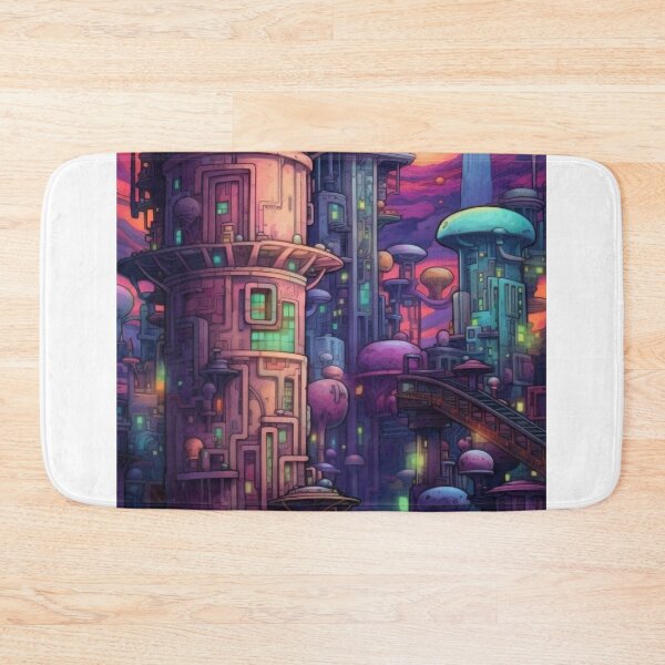Item preview, Future Tower Vibes designed and sold by NeuroChroma.
