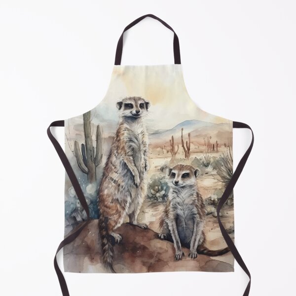 Item preview, A Pair of Meerkats - Boho Desert Landscape Watercolors designed and sold by GVRDesign.