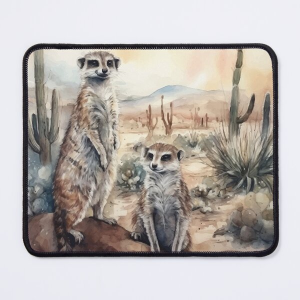 Item preview, A Pair of Meerkats - Boho Desert Landscape Watercolors designed and sold by GVRDesign.