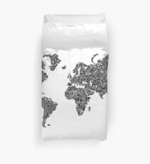 World Map of Stereotypes Duvet Cover