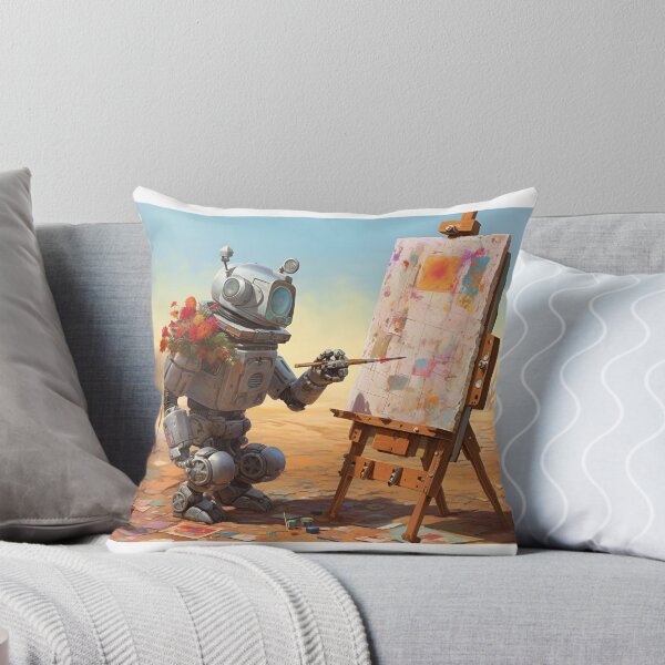Item preview, Robot Artist painting an abstract created with generative AI  designed and sold by CosmicOptimist1.