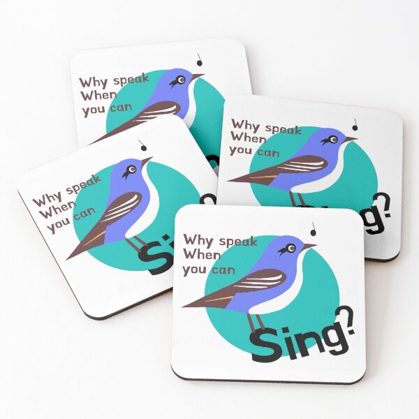 Item preview, Why Speak When You Can Sing? (Cool Colors) designed and sold by LizzyCreates!.