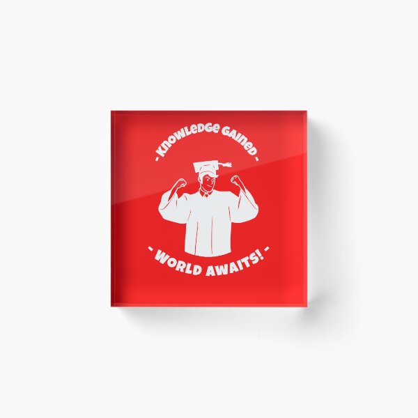 Item preview, Knowledge Gained, World Awaits! - College Graduation T-shirt designed and sold by Abdalla Hussein.