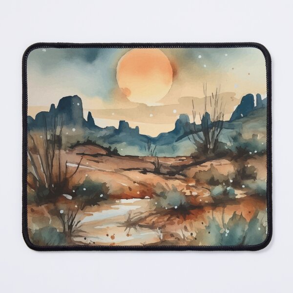 Item preview, Sunset in the SouthWest - Boho Desert Landscape Watercolors designed and sold by GVRDesign.