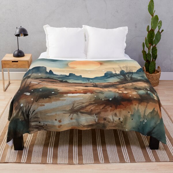 Item preview, Sunset in the SouthWest - Boho Desert Landscape Watercolors designed and sold by GVRDesign.