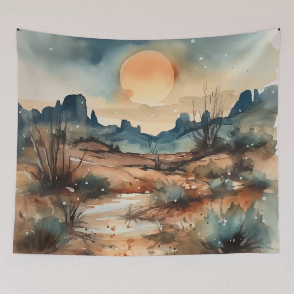 Item preview, Sunset in the SouthWest - Boho Desert Landscape Watercolors designed and sold by GVRDesign.
