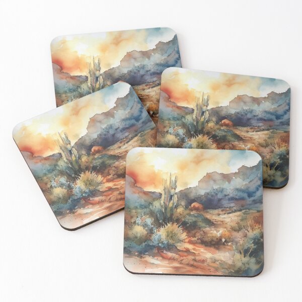 Item preview, Rustic Ecosystem - Boho Desert Landscape Watercolors designed and sold by GVRDesign.