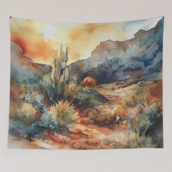 Item preview, Rustic Ecosystem - Boho Desert Landscape Watercolors designed and sold by GVRDesign.