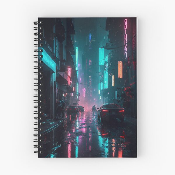 Item preview, Rainy City Futuristic Street designed and sold by cyberartmaker.