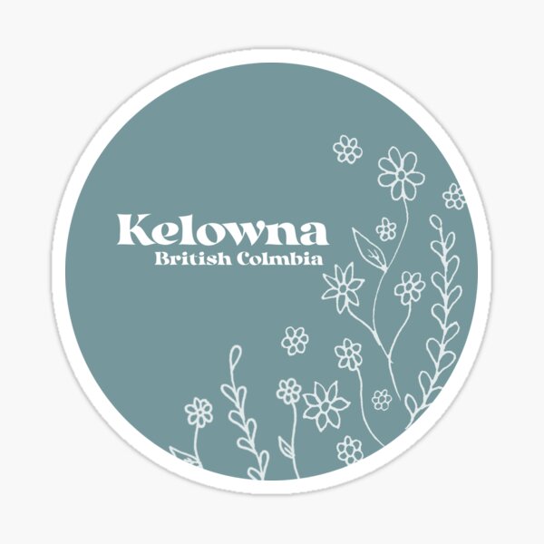 "Kelowna Wildflowers Blue" Sticker for Sale by fourstrokes Redbubble