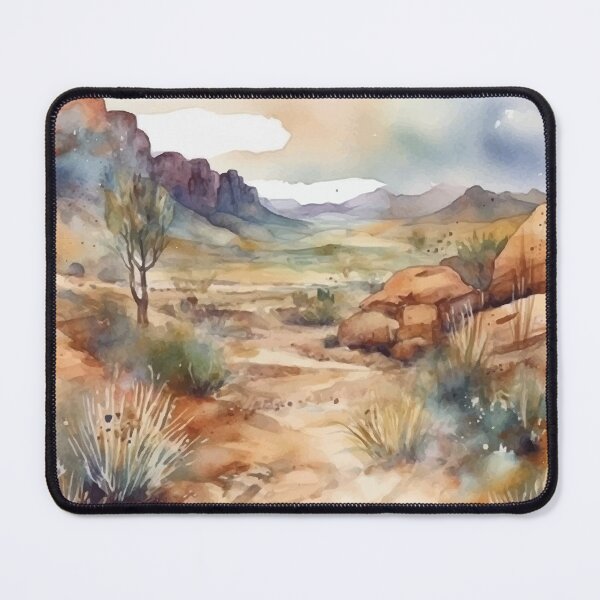 Item preview, A Serene Desert Path - Boho Desert Landscape Watercolors designed and sold by GVRDesign.