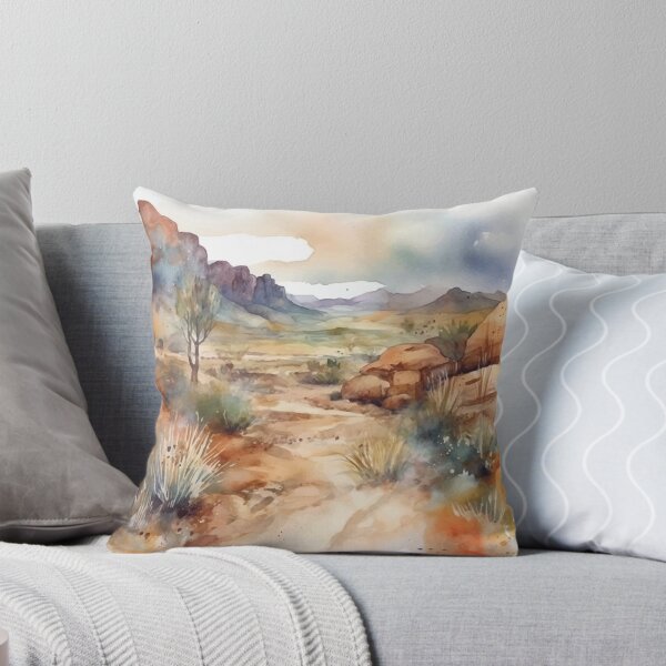 Item preview, A Serene Desert Path - Boho Desert Landscape Watercolors designed and sold by GVRDesign.