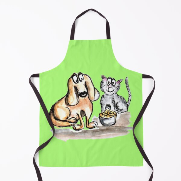 Item preview, Dog and cat, watercolor, fine art designed and sold by janianna.
