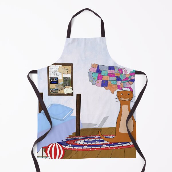 Item preview, Oliver Loves To Travel - Bedroom, Map, and Postcards designed and sold by OliverTheOtter.