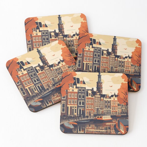 Item preview, A Vintage Travel Illustration of Amsterdam - Holland designed and sold by GoodOldVintage.