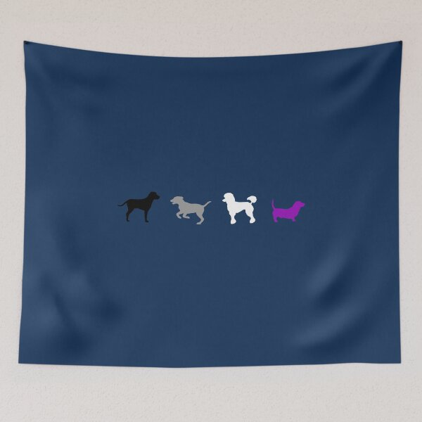 Item preview, Dogs Minimalist Ace. Asexual Pride designed and sold by Subtle Pride Shop.