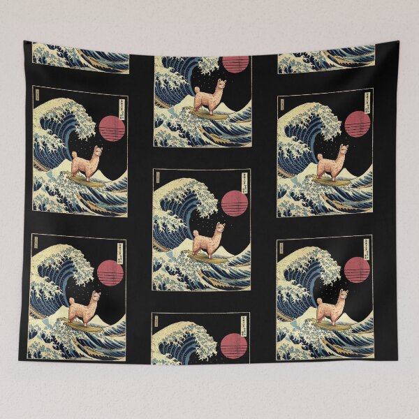 Item preview, Alpaca Kanagawa Japanese Surfing Wave designed and sold by rafaeltto.