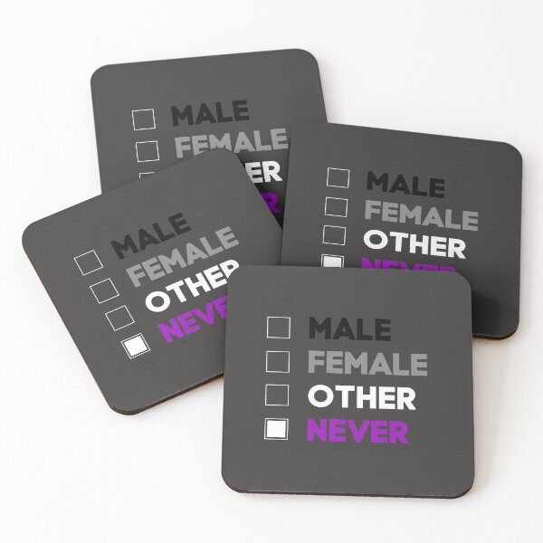 Item preview, Male Female Other Never. Asexual Pride designed and sold by Subtle Pride Shop.