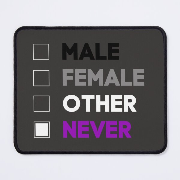 Item preview, Male Female Other Never. Asexual Pride designed and sold by Subtle Pride Shop.