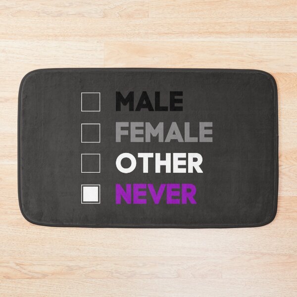 Item preview, Male Female Other Never. Asexual Pride designed and sold by Subtle Pride Shop.