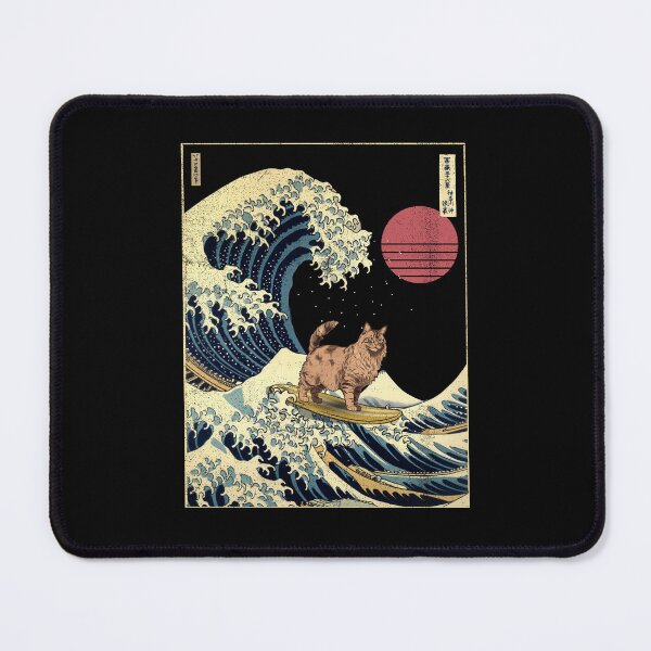Item preview, American Bobtail Cat Kanagawa Japanese Surfing Wave designed and sold by rafaeltto.