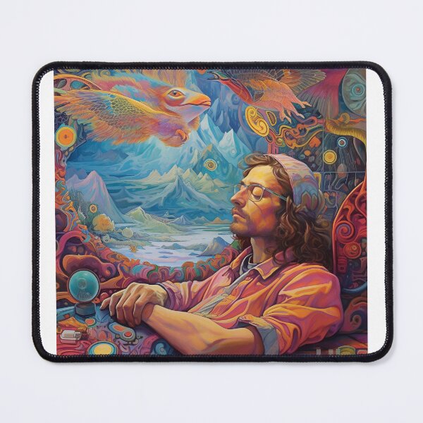 Item preview, Peaceful man dreaming in color created with generative AI designed and sold by CosmicOptimist1.
