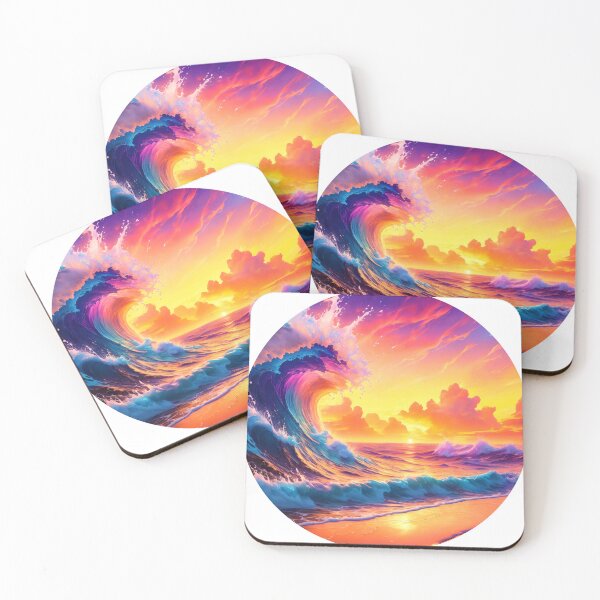 Item preview, Serenity Unleashed: Vibrant Sunset Splash Art designed and sold by WASjourney.