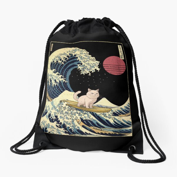 Item preview, Australian Mist Cat Kanagawa Japanese Surfing Wave designed and sold by rafaeltto.