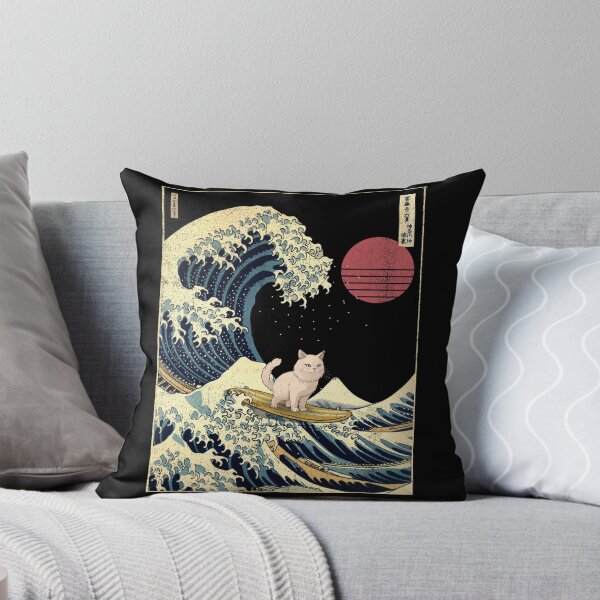 Item preview, Australian Mist Cat Kanagawa Japanese Surfing Wave designed and sold by rafaeltto.