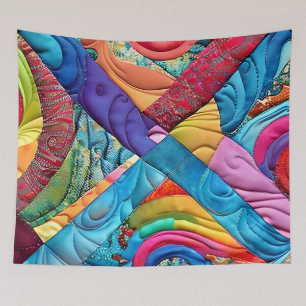 Item preview, Rainbow Indian patchwork designed and sold by FGCART.