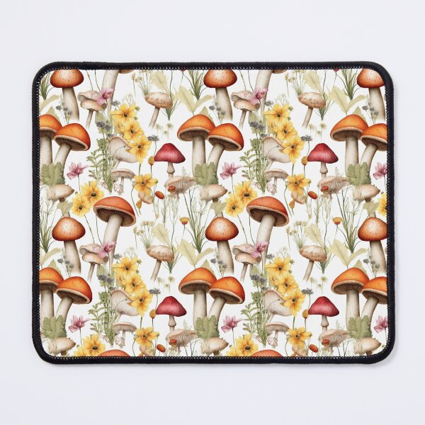 Item preview, Shrooms and Blooms Whimsical Bolete Mushrooms Pattern designed and sold by Orianah.