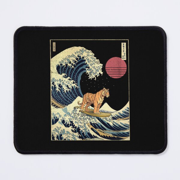 Item preview, Bengal Tiger Kanagawa Japanese Surfing Wave designed and sold by rafaeltto.
