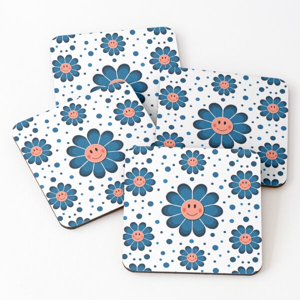 Item preview, Blue Flower Face pattern designed and sold by Pear Tree Studio.