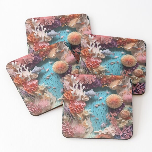 Item preview, Summer vibes series Ocean Coral Reef Paper craft designed and sold by BopBopShop.