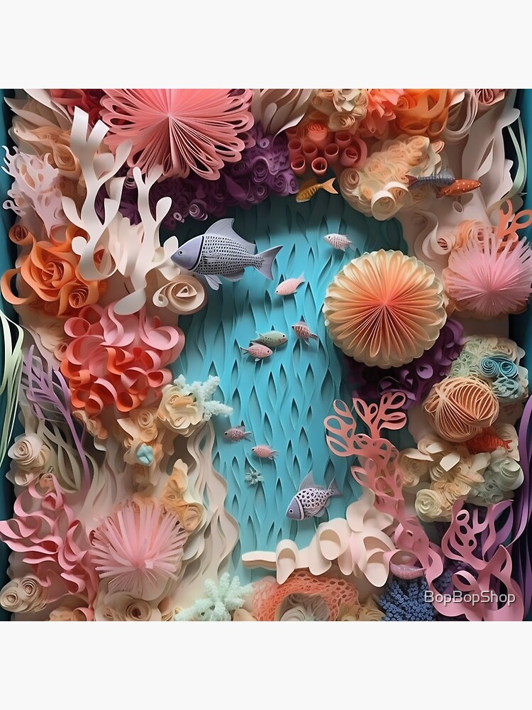 Ocean Week: Finger Painting Coral & Ocean Scene – Craft Box Girls