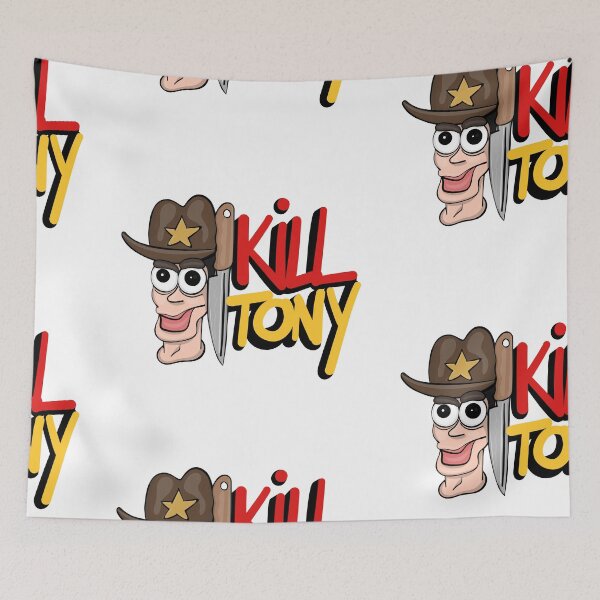 Item preview, Kill Tony Fan Logo With Tony Hinchcliffe Head & Cowboy Hat With Handwritten Show Name (White) designed and sold by Kill Tony Fan Designs.