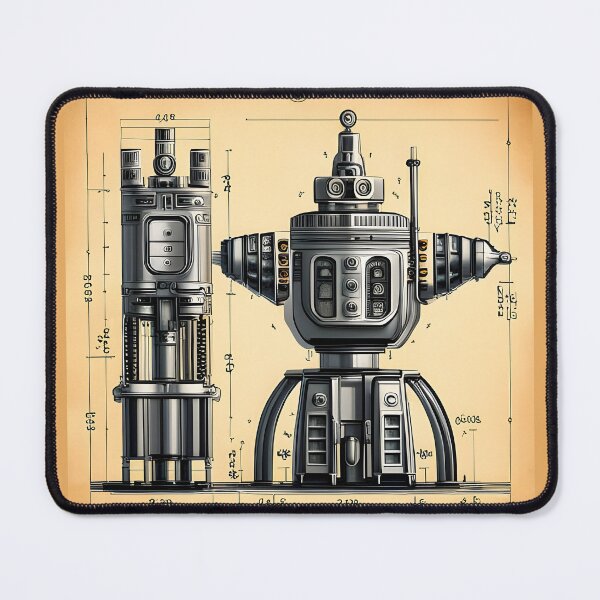 Item preview, Alien Retro Sci-Fi Robot Design designed and sold by Glimmersmith.