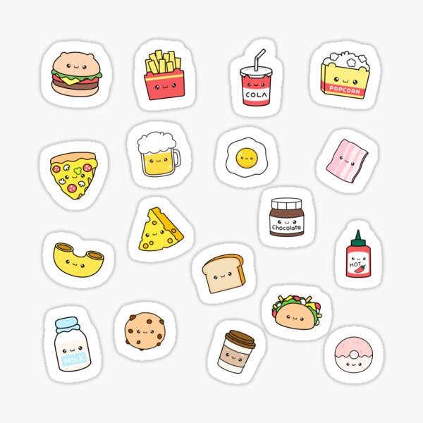 Item preview, Cute Food Sticker Pack  designed and sold by TheHitShop1.