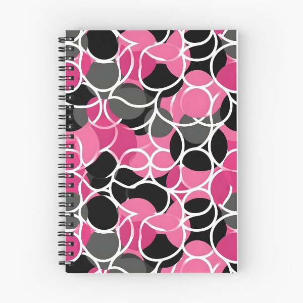 Item preview, Pink and Black Lines Swirls Abstract Pattern  designed and sold by palaco210.