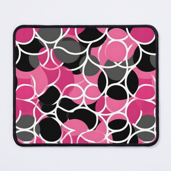 Item preview, Pink and Black Lines Swirls Abstract Pattern  designed and sold by palaco210.