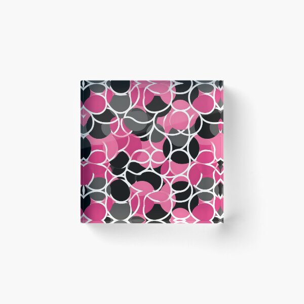 Item preview, Pink and Black Lines Swirls Abstract Pattern  designed and sold by palaco210.