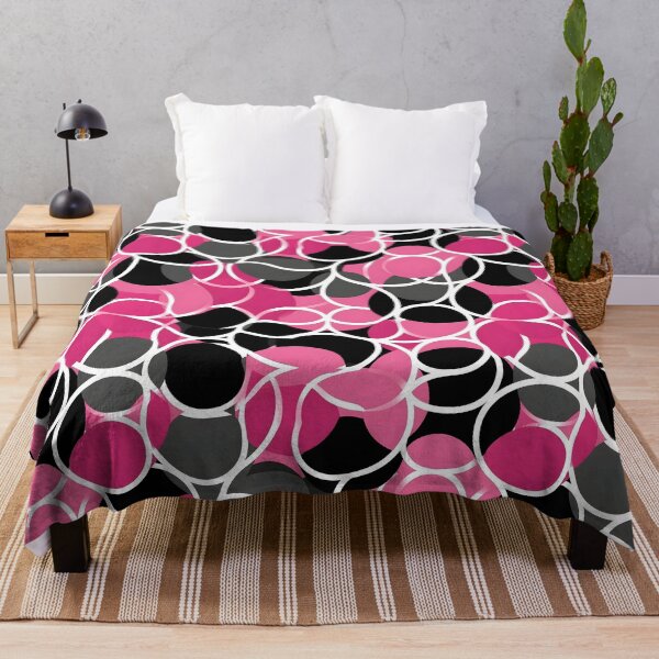 Item preview, Pink and Black Lines Swirls Abstract Pattern  designed and sold by palaco210.