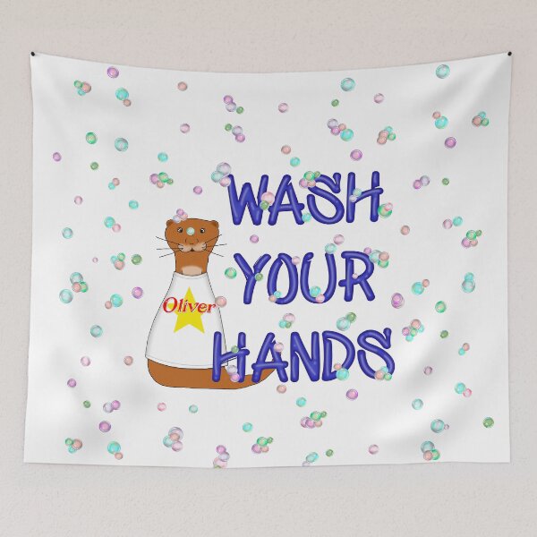 Item preview, Wash Your Hands Oliver The Otter designed and sold by OliverTheOtter.